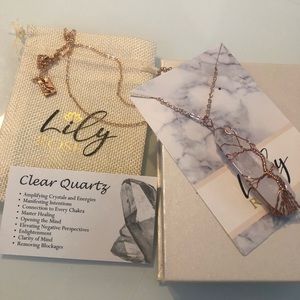 Lily Rose “tree of life” quartz necklace. Make an offer!
